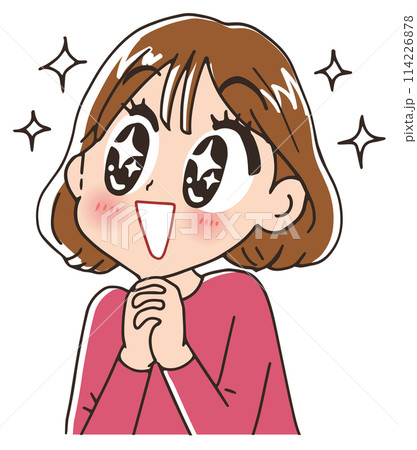 喜んでいる女性 喜んでいる女性 114226878
