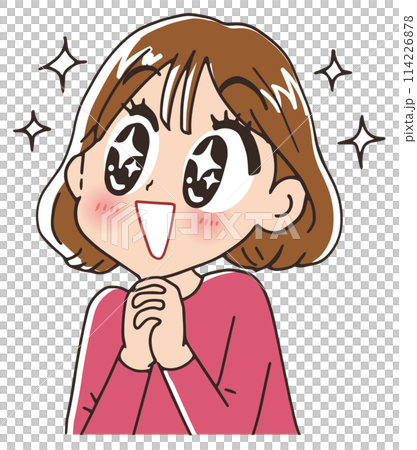 喜んでいる女性 喜んでいる女性 114226878