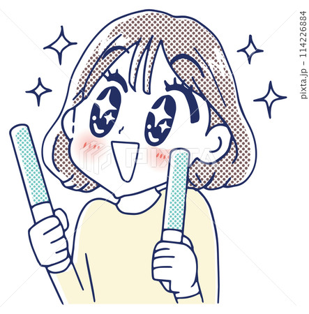 推し活をする女性 推し活をする女性 114226884