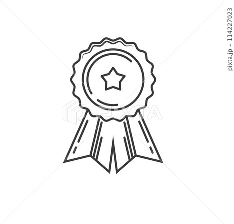 black star badge medal icon vector element design template 114227023