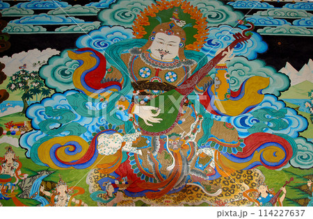 中国 雲南省 徳欽県 東竹林寺 仏教絵画 タンカ 中国 雲南省 徳欽県 東竹林寺 仏教絵画 タンカ 114227637