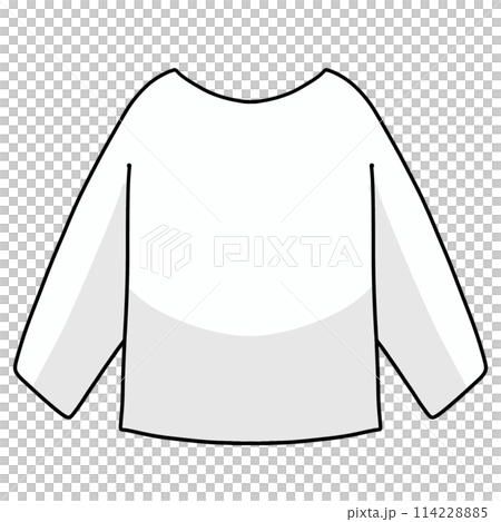 ゆるめシンプル長袖シャツ1　ベタ塗り 114228885