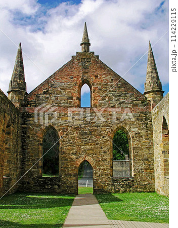 オーストラリア　タスマニア島　ポートアーサー　囚人遺跡　囚人教会跡 114229115