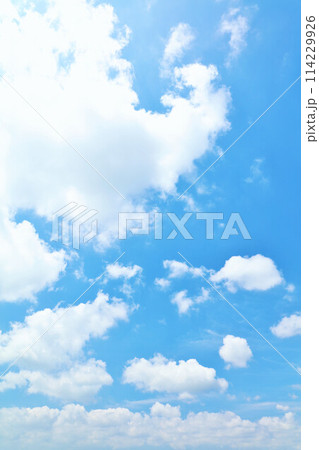 夏の青空と雲 夏の青空と雲 114229926
