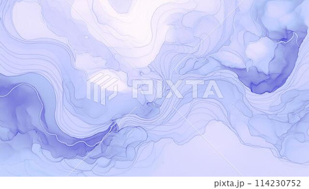 水色の流れる抽象的背景テクスチャ 114230752