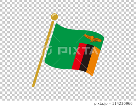 贊比亞國旗圖標矢量圖解 114230966