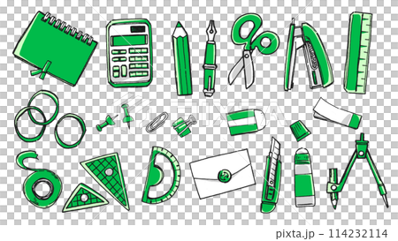 Green Stationery Set 114232114