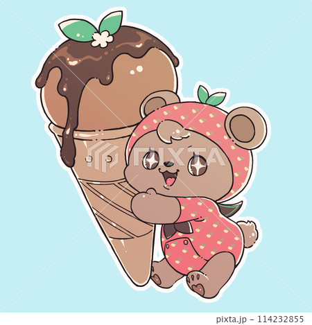 コーンチョコアイスくまちゃん コーンチョコアイスくまちゃん 114232855