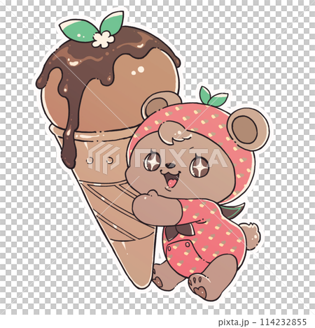 Corn Chocolate Ice Cream Bear Corn Chocolate Ice Cream Bear 114232855