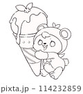 コーンアイスちゃんのぬりえ 114232859