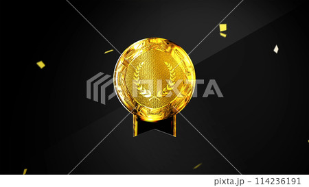 メダル10、エンブレム、コイン、封蝋マーク、授賞式、表彰 114236191