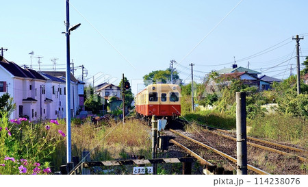 小湊鉄道海士有木駅に入線する列車 小湊鉄道海士有木駅に入線する列車 114238076