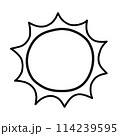 sun. hand drawn doodle line icon. 114239595