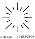sun. hand drawn doodle line icon. 114239606