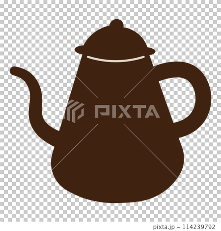 Teapot icon silhouette 114239792