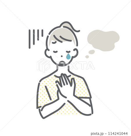 月経前症候群症状 PMS シンプルでお洒落な線画イラスト 月経前症候群症状 PMS シンプルでお洒落な線画イラスト 114241044