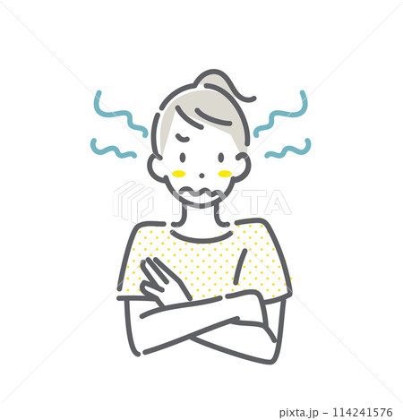 月経前症候群症状 PMS シンプルでお洒落な線画イラスト 月経前症候群症状 PMS シンプルでお洒落な線画イラスト 114241576