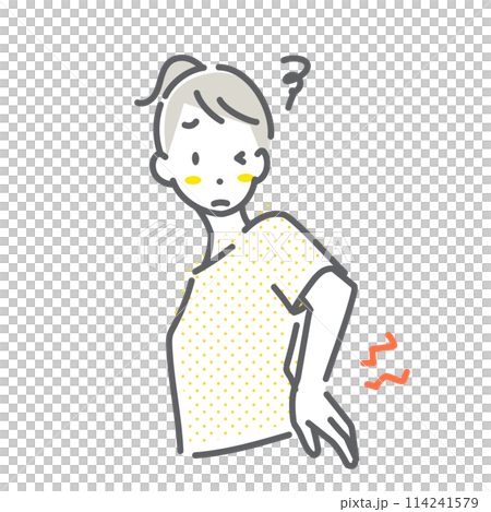 月経前症候群症状 PMS シンプルでお洒落な線画イラスト 月経前症候群症状 PMS シンプルでお洒落な線画イラスト 114241579