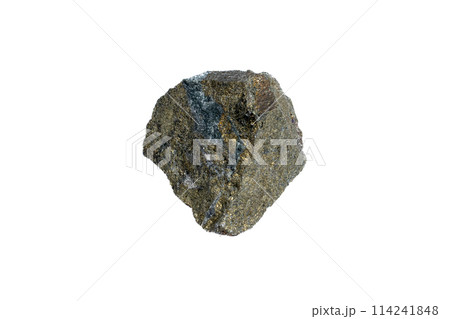 natural chalcopyrite gem stone on the white background 114241848