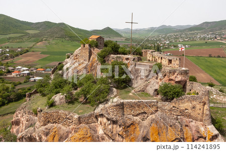 Aerial view of Kveshi fortress Aerial view of Kveshi fortress 114241895