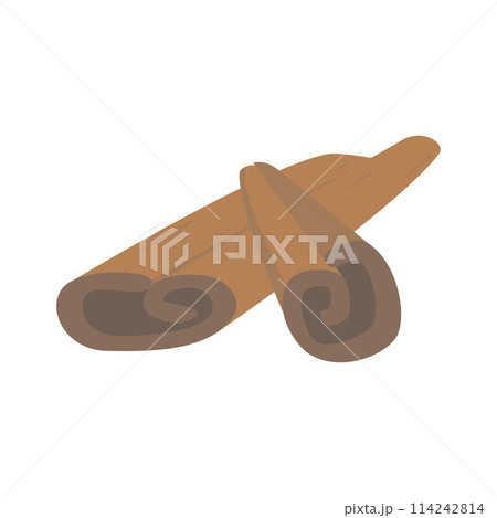 Vector cinnamon illustration isolated in cartoon style. Herbs and Species Series Vector cinnamon illustration isolated in cartoon style. Herbs and Species Series 114242814