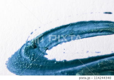 blue brush stroke on white paper, abstract watercolor background, hand painted 114244340