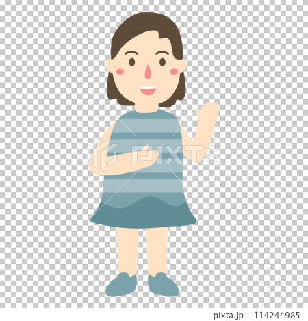 cartoon illustration cute child  114244985