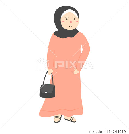 fashionable girl wearing hijab fashionable girl wearing hijab 114245019
