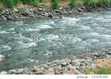 the rapid flow of the mountain river Mzymta the rapid flow of the mountain river Mzymta 114245367
