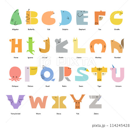 動物のアルファベット  114245428