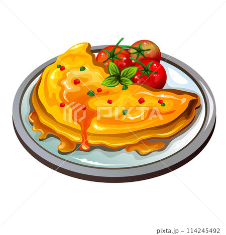 tasty omlette egg tasty omlette egg 114245492