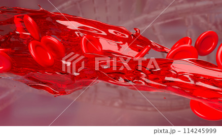 The Blood cells for medical or Sci concept 3d rendering. 114245999