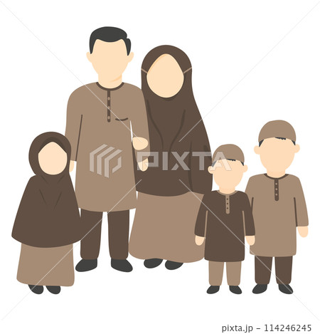 family illustration of a happy lovely family illustration of a happy lovely 114246245