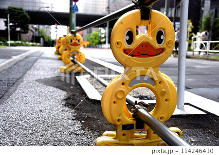 公園の遊具（イルカとアヒル） 114246410