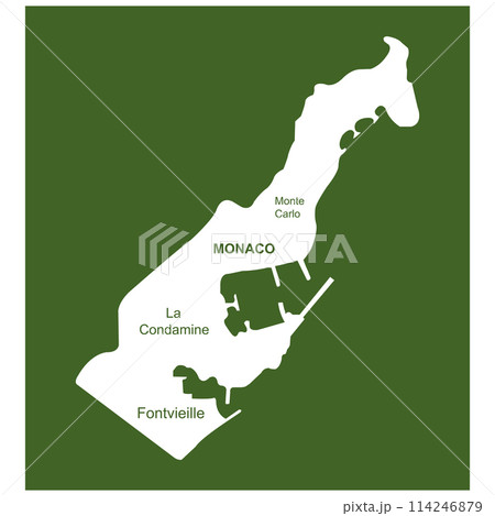 Monaco map ikon Monaco map ikon 114246879