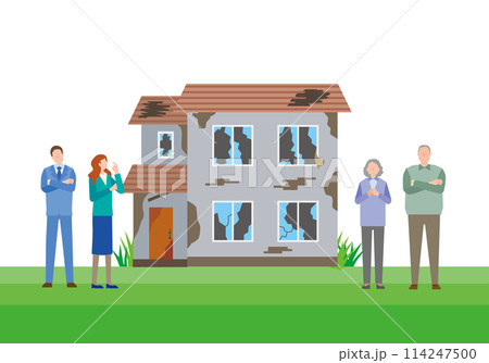 空き家問題のイメージイラスト 114247500
