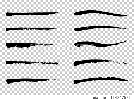 筆で描いた線のセット 114247671