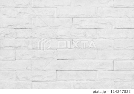 White grey brick wall texture with vintage style pattern for background and design art work. 114247822
