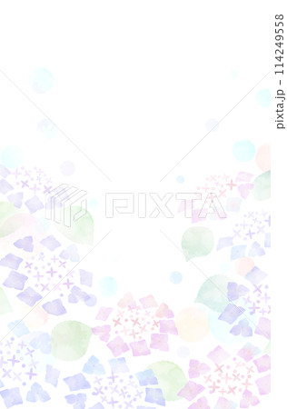 あじさい水彩風背景縦 あじさい水彩風背景縦 114249558