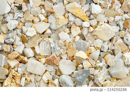 Detailed texture of various colored marble chips 114250286
