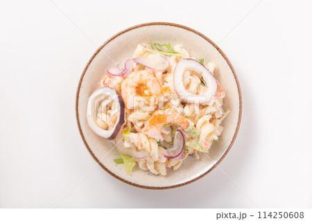 海老とイカの明太子マカロニサラダ 海老とイカの明太子マカロニサラダ 114250608