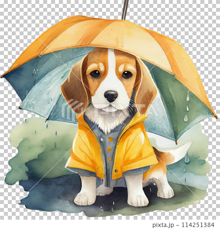 Beagle Umbrella - Watercolor