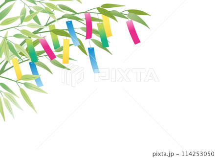 七夕の笹飾りのイラスト 七夕の笹飾りのイラスト 114253050