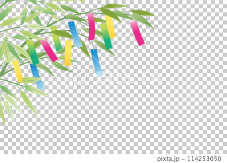七夕の笹飾りのイラスト 七夕の笹飾りのイラスト 114253050