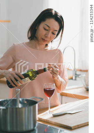 a forty-something woman a forty-something woman 114253344