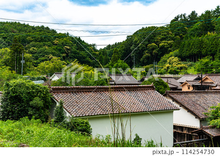 【重要伝統的建造物群保存地区】吹屋　初夏の町並みの風景25　岡山県高梁市成羽町 114254730