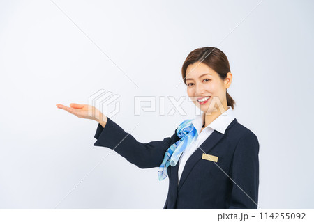 案内するスーツのミドル女性 114255092