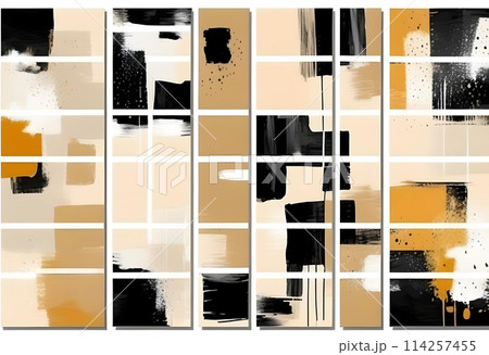 Abstract painting wall art set. Poster 114257455