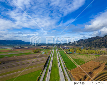 Trans-Canada Highway in Fraser Valley. 114257589