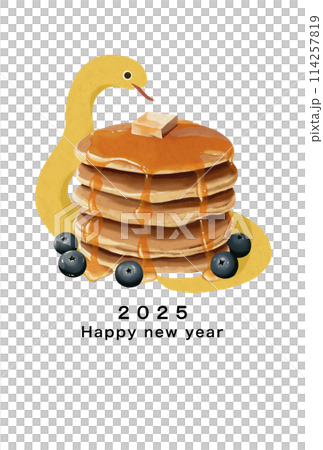 2025 Year of the Snake New Year's card template 2025 Year of the Snake New Year's card template 114257819